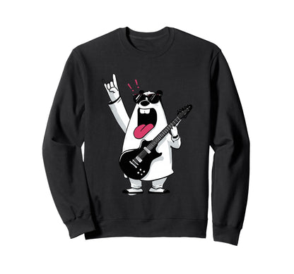 Funny Bear Guitarist Music Lover Sweatshirt - Streetwear Style for Adults - T-Shirt, Sweatshirt, Hoodie