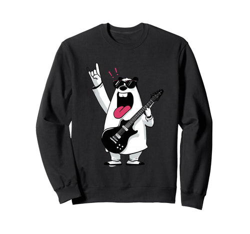 Funny Bear Guitarist Music Lover Sweatshirt - Streetwear Style for Adults - T-Shirt, Sweatshirt, Hoodie