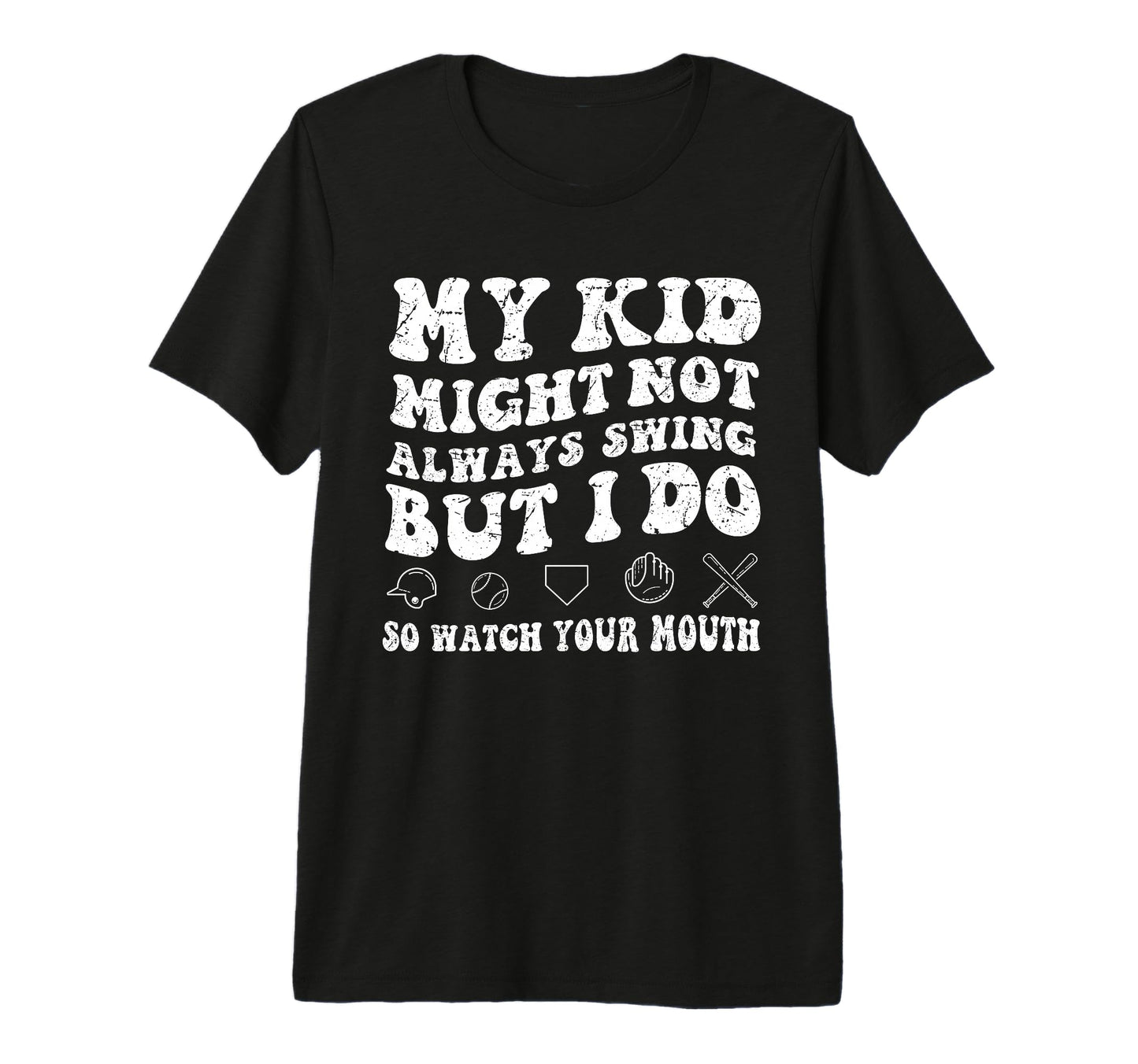 Funny Baseball Mom Mama Life Gag Tees Tri T-Shirt - Graphic Print Unisex - T-Shirt, Sweatshirt, Hoodie