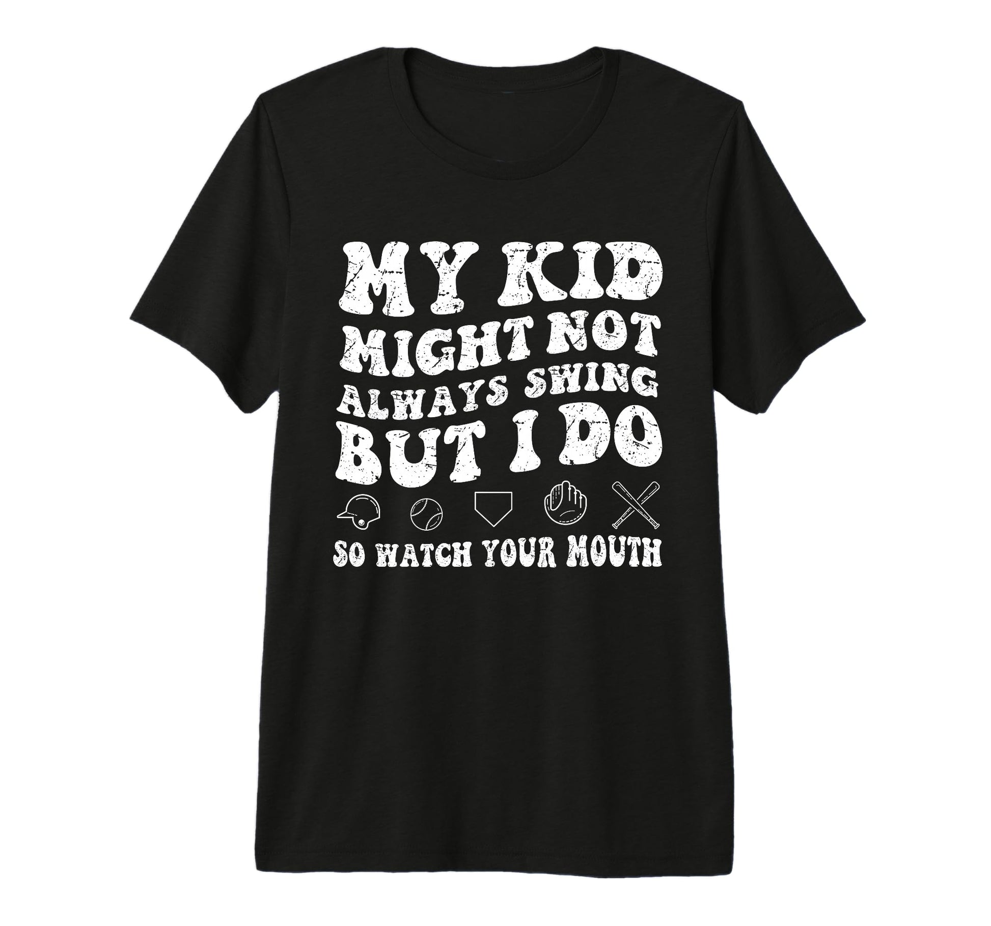 Funny Baseball Mom Mama Life Gag Tees Tri T-Shirt - Graphic Print Unisex - T-Shirt, Sweatshirt, Hoodie