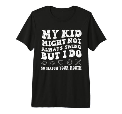 Funny Baseball Mom Mama Life Gag Tees Tri T-Shirt - Graphic Print Unisex - T-Shirt, Sweatshirt, Hoodie