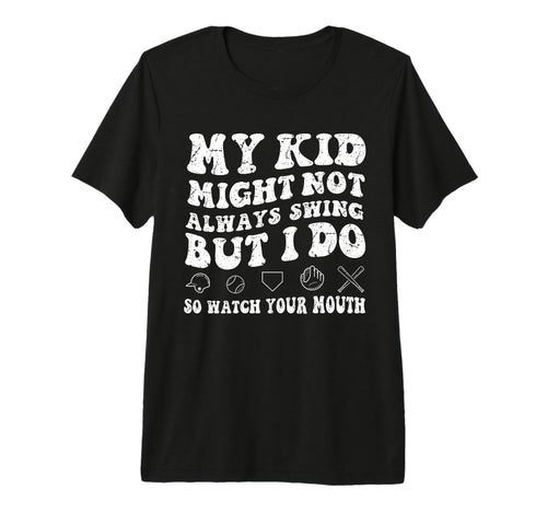 Funny Baseball Mom Mama Life Gag Tees Tri T-Shirt - Graphic Print Unisex - T-Shirt, Sweatshirt, Hoodie
