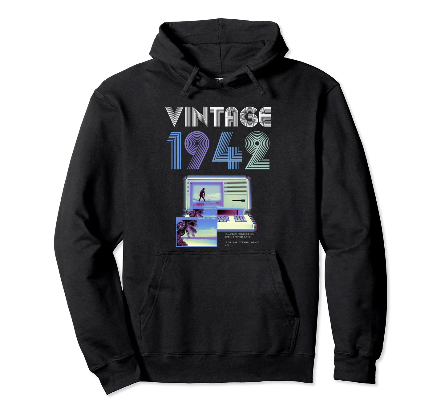Vaporwave Aesthetic Grunge Gaming 1942 Hoodie - Trendy Graphic for Adults - T-Shirt, Sweatshirt, Hoodie