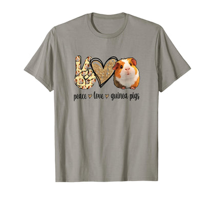 Funny Womens Peace Love Guinea Pig T-Shirt - Aesthetic Graphic for Adults - T-Shirt, Sweatshirt, Hoodie