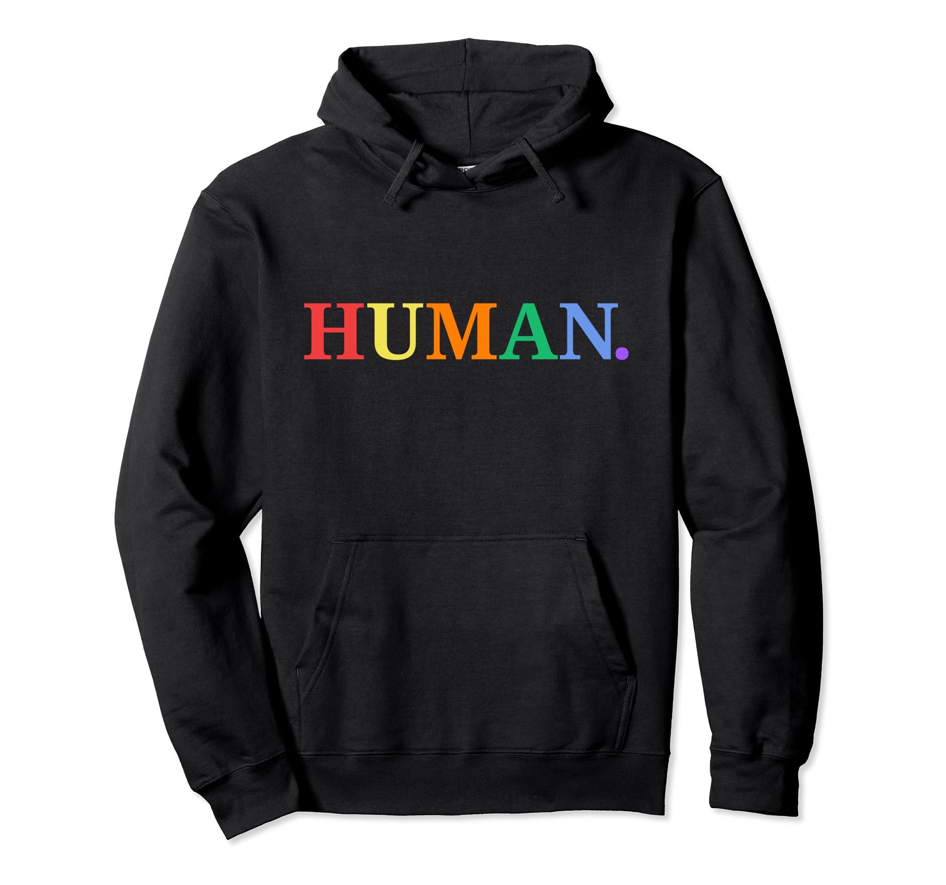 Human Lgbtqa Gay Pride Rainbow And Hoodie - Graphic Print Unisex - T-Shirt, Sweatshirt, Hoodie