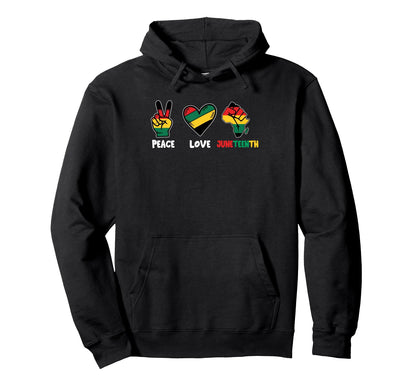Junenteeth Shirts Celebrating Peace Love Hoodie - Minimalist Print Unisex - T-Shirt, Sweatshirt, Hoodie