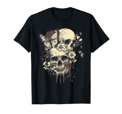 Fairy Grunge Fairycore Y2K Skulls T-Shirt - Streetwear Style Men Women - T-Shirt, Sweatshirt, Hoodie