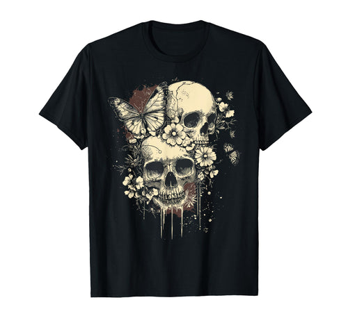 Fairy Grunge Fairycore Y2K Skulls T-Shirt - Streetwear Style Men Women - T-Shirt, Sweatshirt, Hoodie
