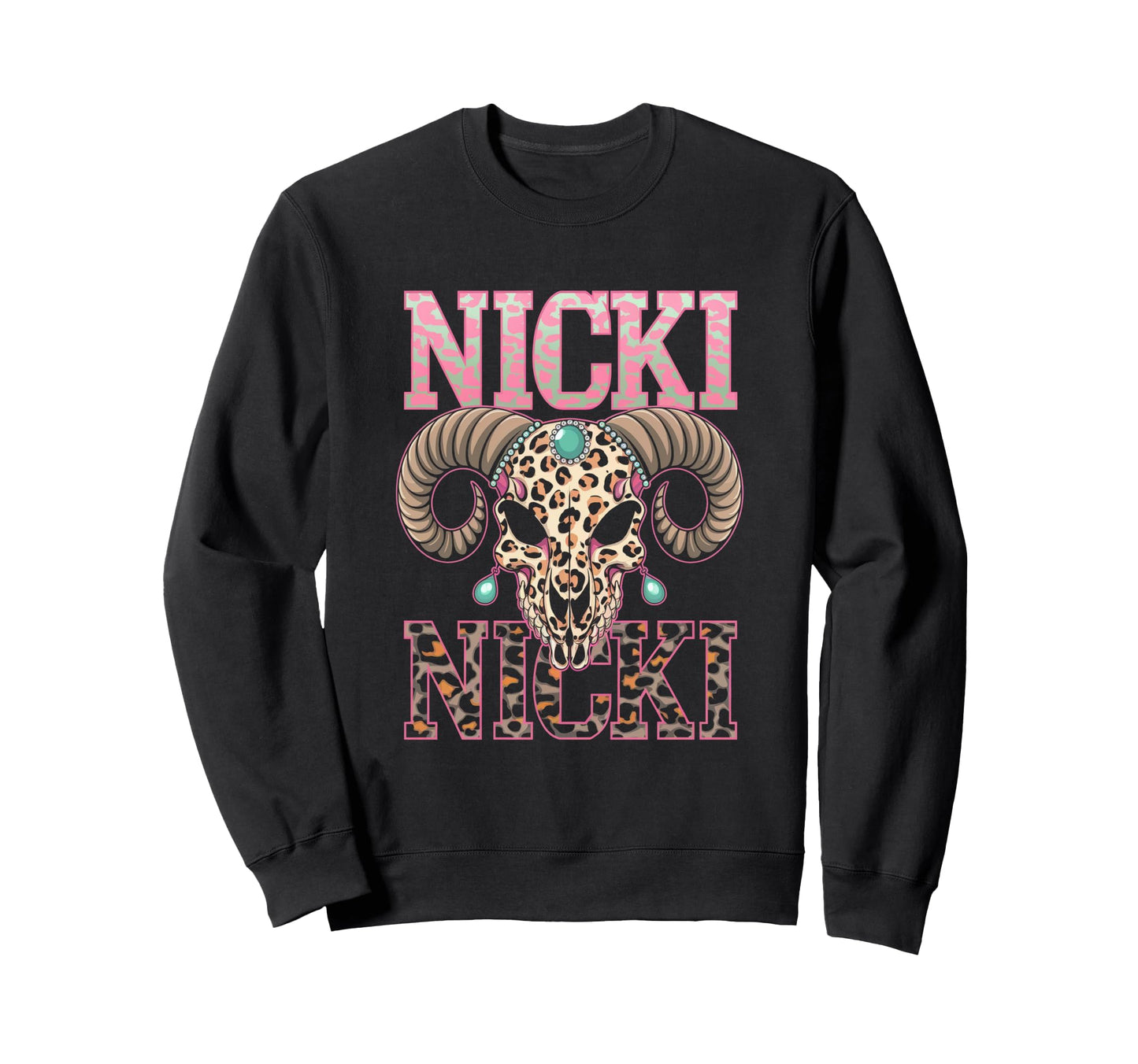 Custom Nicki Name Wife Bull Sweatshirt - Casual Everyday Wear Men Women - T-Shirt, Sweatshirt, Hoodie