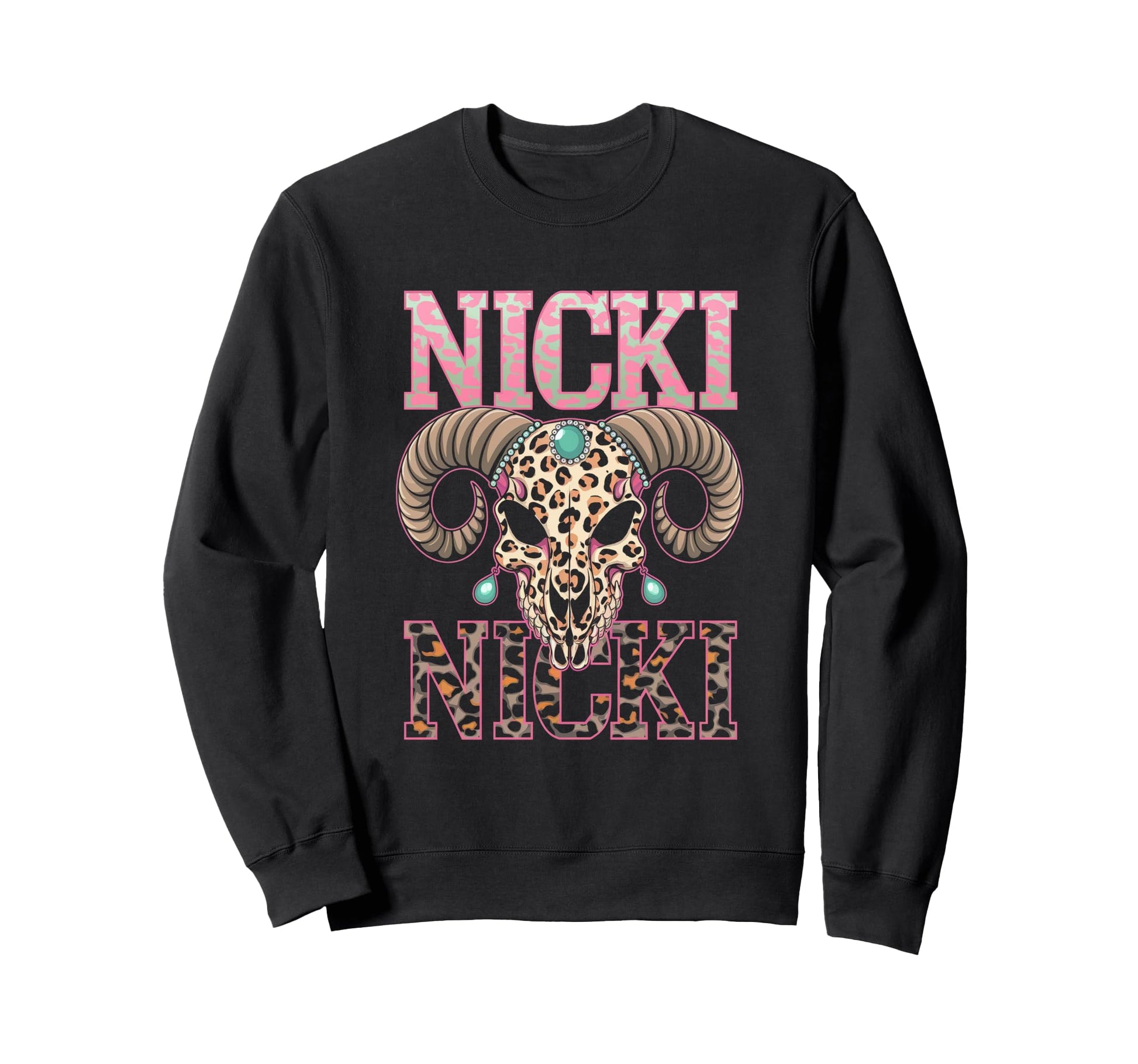 Custom Nicki Name Wife Bull Sweatshirt - Casual Everyday Wear Men Women - T-Shirt, Sweatshirt, Hoodie