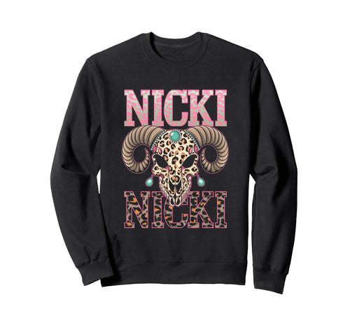 Custom Nicki Name Wife Bull Sweatshirt - Casual Everyday Wear Men Women - T-Shirt, Sweatshirt, Hoodie