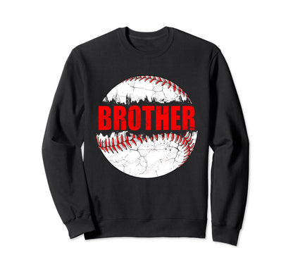 Baseball Softball Lover Brother Sweatshirt - Minimalist Print for Adults - T-Shirt, Sweatshirt, Hoodie