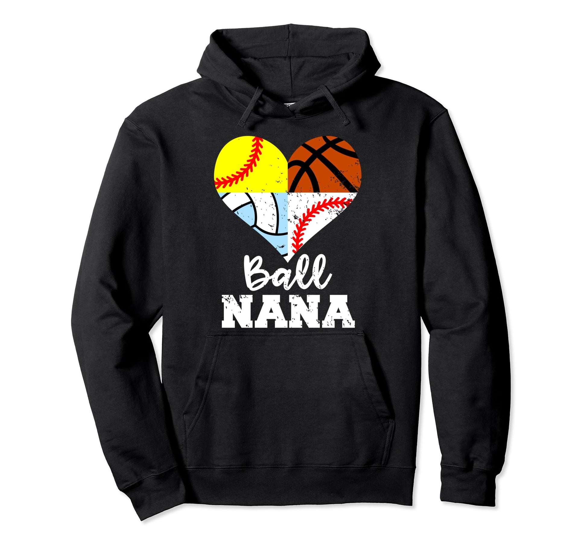 Ball Nana Funny Baseball Softball Hoodie - Minimalist Print Unisex - T-Shirt, Sweatshirt, Hoodie