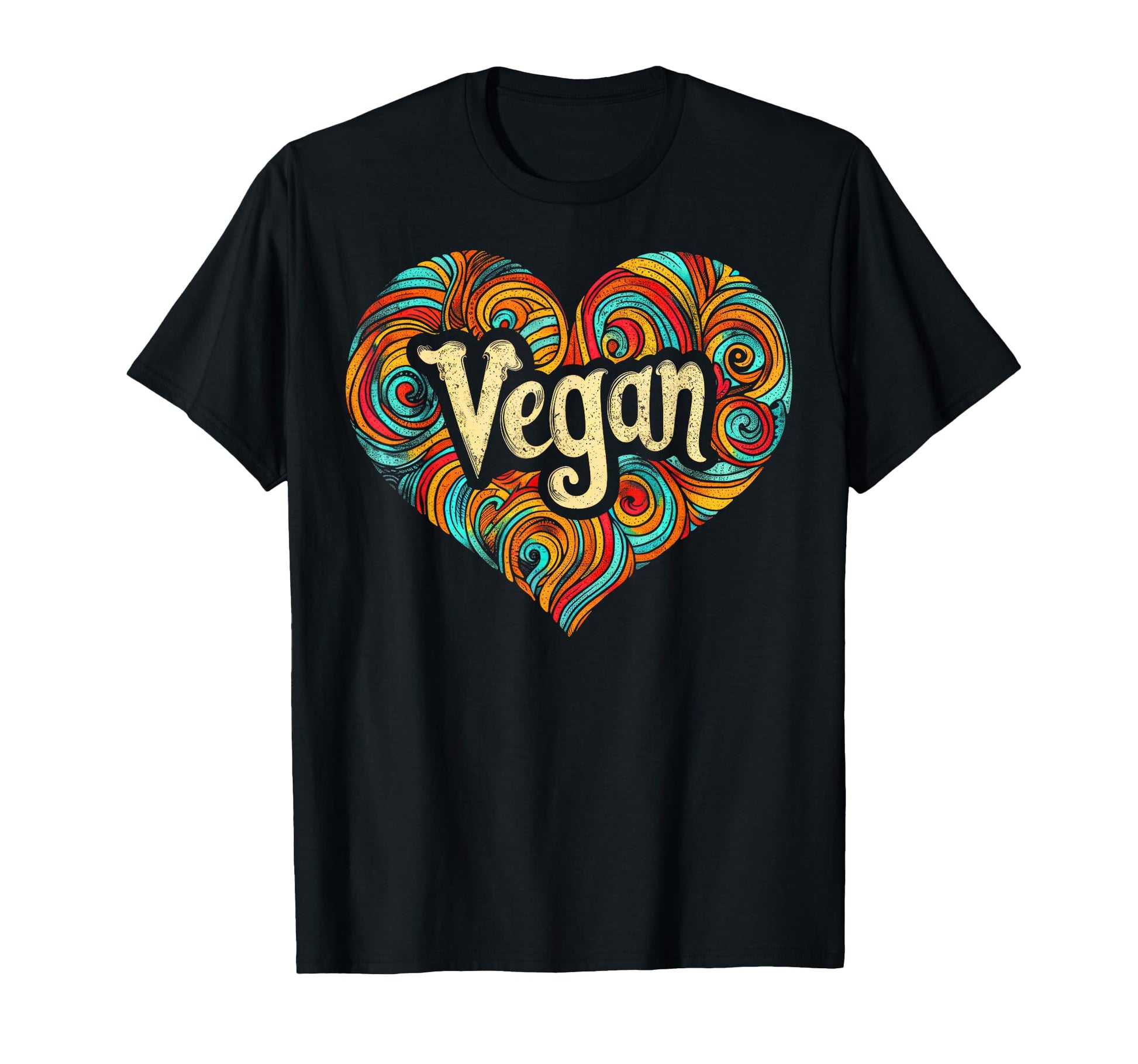 Vegan Heart Boho Peace Love T-Shirt - Novelty Apparel for Adults - T-Shirt, Sweatshirt, Hoodie