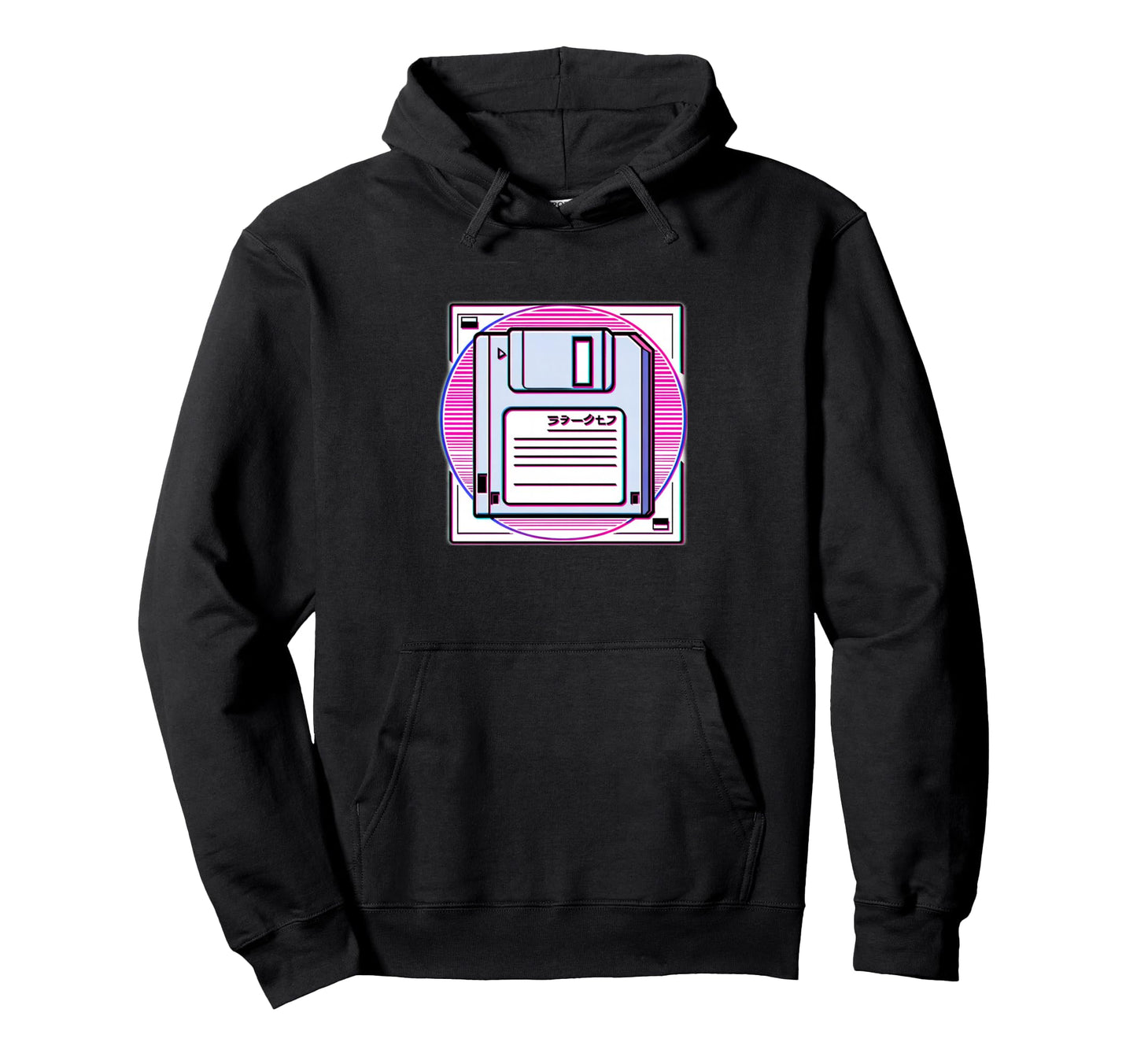 Floppy Disk Vaporwave Aesthetic Hoodie - Fun Novelty Design for Adults - T-Shirt, Sweatshirt, Hoodie