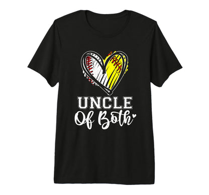 Uncle Both Baseball Softball Uncle T-Shirt - Custom Art Print for Adults - T-Shirt, Sweatshirt, Hoodie