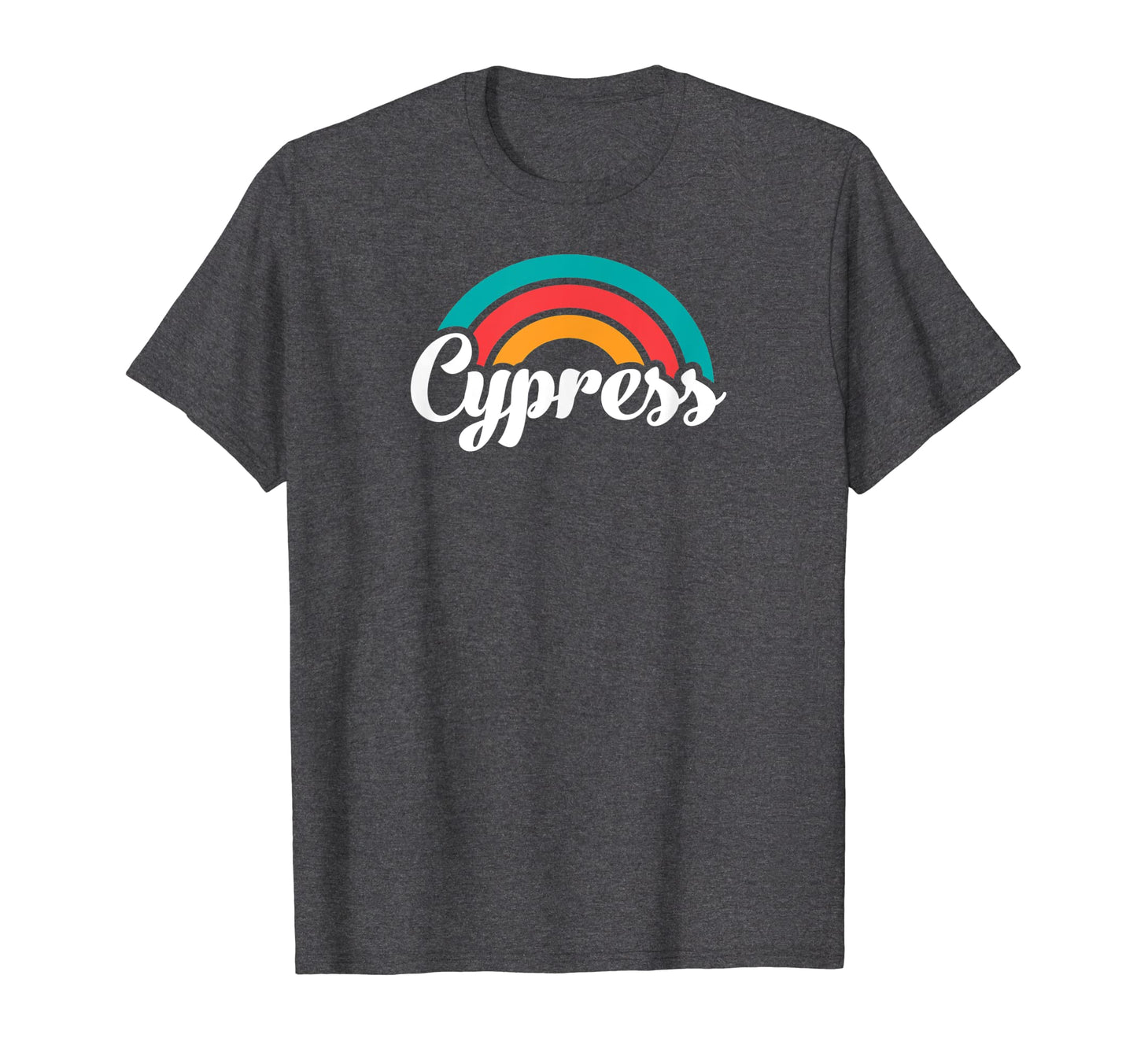 Cypress Ca Script Rainbow T-Shirt - Trendy Graphic Men Women - T-Shirt, Sweatshirt, Hoodie
