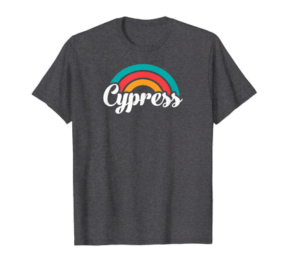 Cypress Ca Script Rainbow T-Shirt - Trendy Graphic Men Women - T-Shirt, Sweatshirt, Hoodie