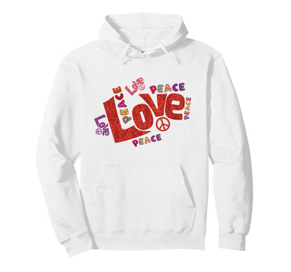 Peace Love And Peace Symbol Hoodie - Fun Novelty Design Unisex - T-Shirt, Sweatshirt, Hoodie
