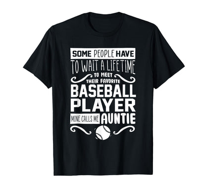 Baseball Player Aunt Baseball Lover T-Shirt - Custom Art Print Unisex - T-Shirt, Sweatshirt, Hoodie