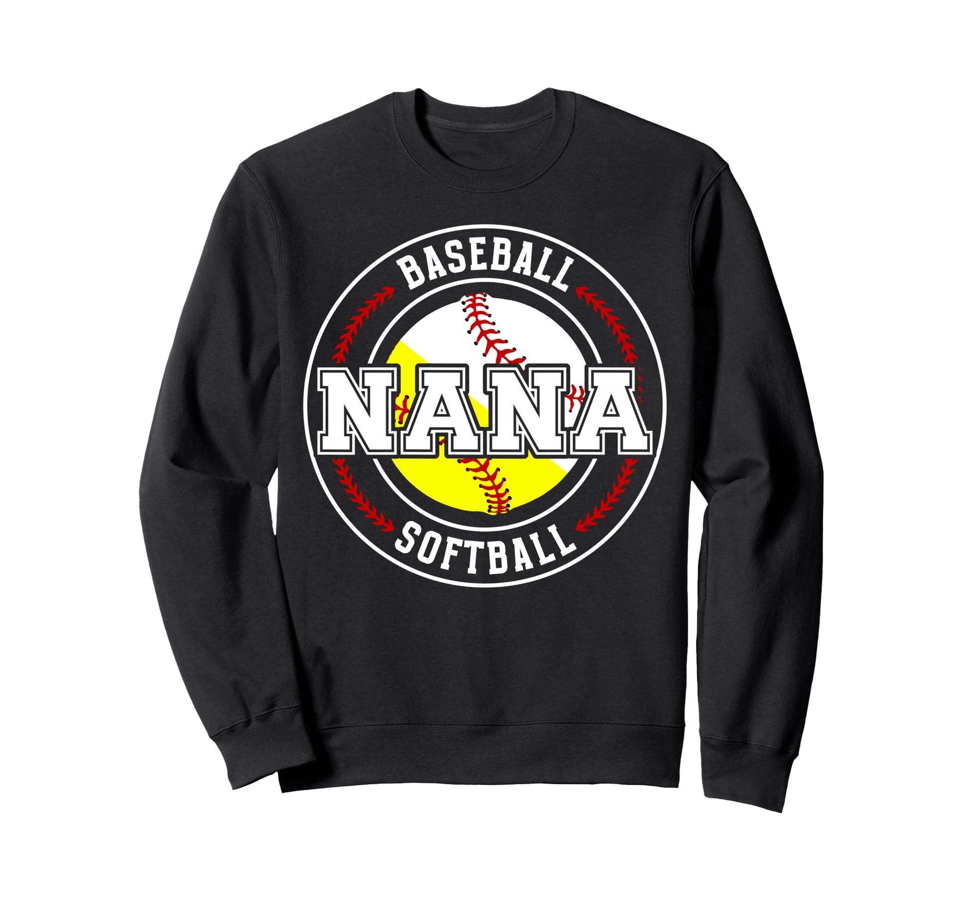 Baseball Softball Nana Softball Sweatshirt - Custom Art Print for Adults - T-Shirt, Sweatshirt, Hoodie