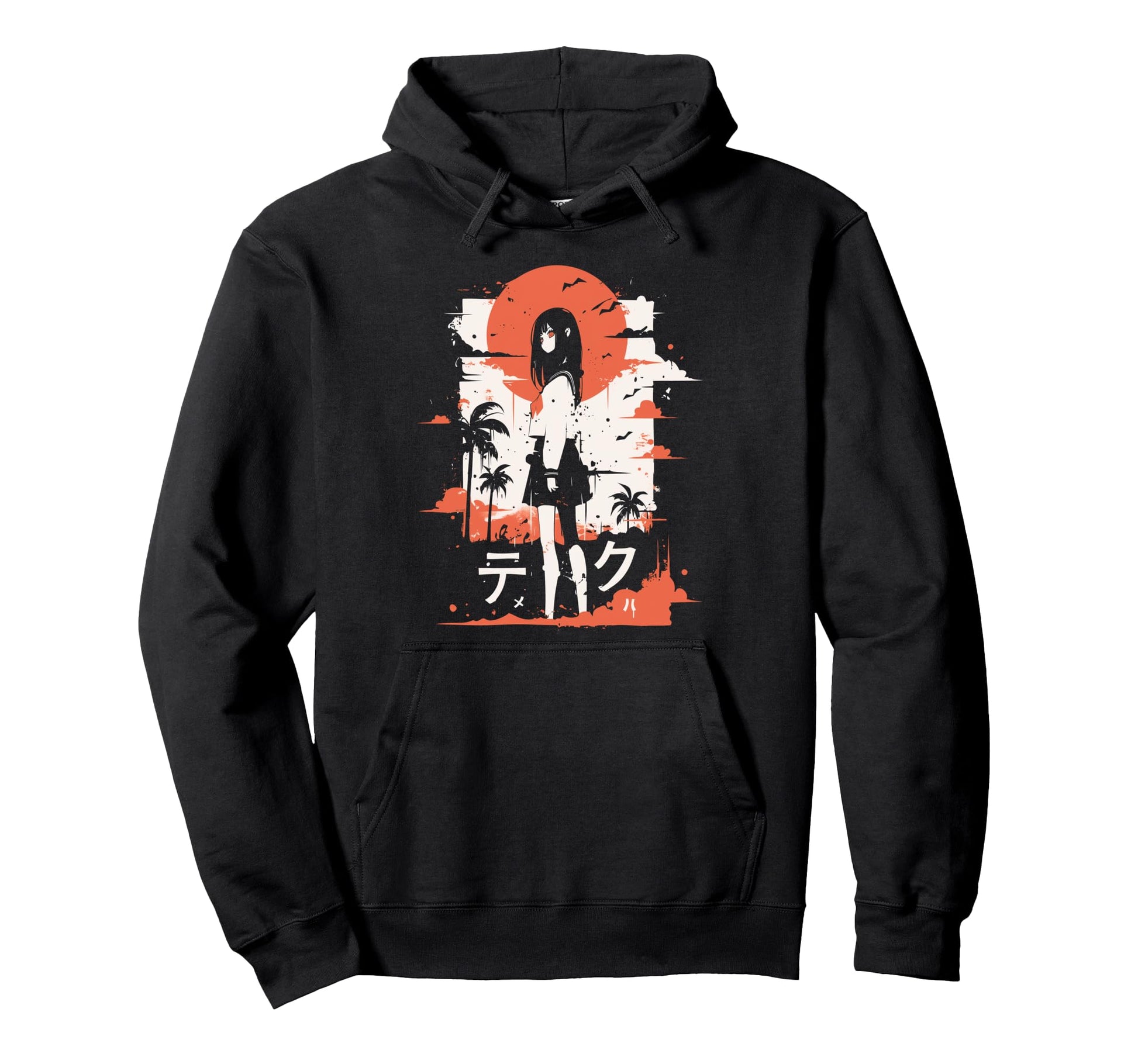 Goth Grunge Demon Anime Waifu Horror Hoodie - Fun Novelty Design Men Women - T-Shirt, Sweatshirt, Hoodie