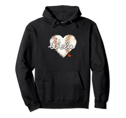 Baseball Wela Heart Baseball Grandma Hoodie - Aesthetic Graphic Unisex - T-Shirt, Sweatshirt, Hoodie