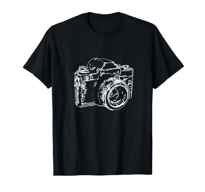 Camera Analogue Camera Sketch T-Shirt - Novelty Apparel Men Women - T-Shirt, Sweatshirt, Hoodie