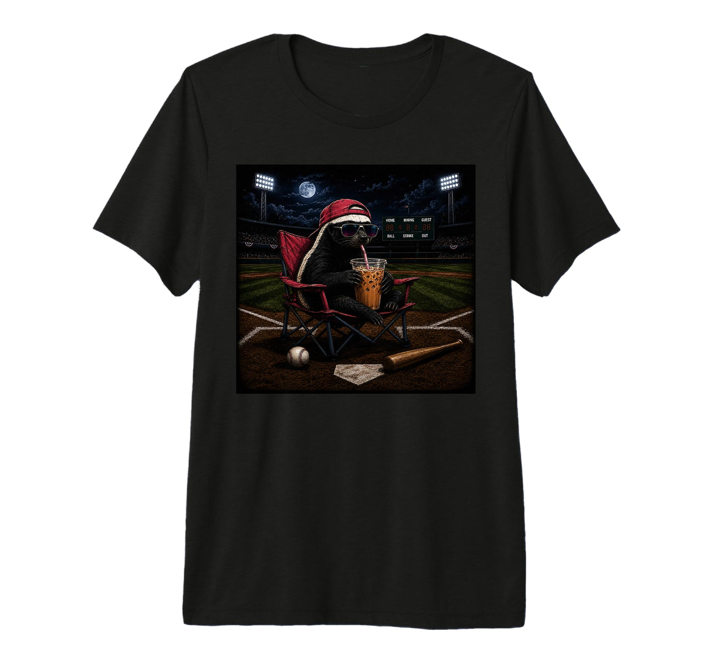 Funny Honey Badger Baseball Iced T-Shirt - Casual Everyday Wear for Adults - T-Shirt, Sweatshirt, Hoodie