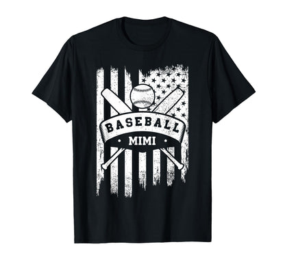 Baseball Mimi Usa American Flag T-Shirt - Custom Art Print Men Women - T-Shirt, Sweatshirt, Hoodie