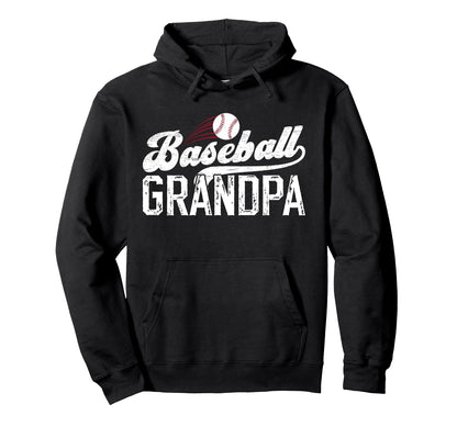 Proud Baseball Grandpa Baseball Hoodie - Minimalist Print for Adults - T-Shirt, Sweatshirt, Hoodie