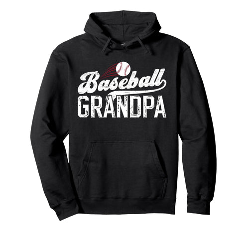 Proud Baseball Grandpa Baseball Hoodie - Minimalist Print for Adults - T-Shirt, Sweatshirt, Hoodie