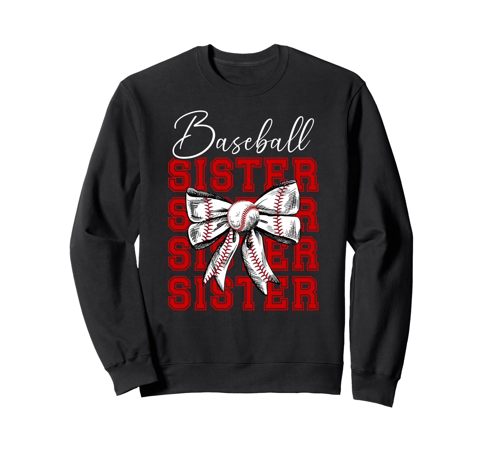 Baseball Sister Baseball Player Coquette Sweatshirt - Graphic Print Unisex - T-Shirt, Sweatshirt, Hoodie