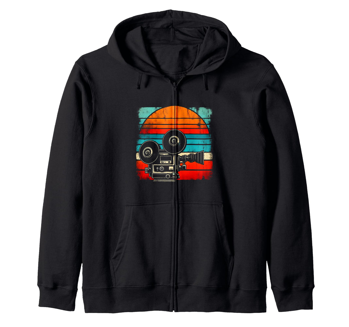 Movie Camera Hoodie - Minimalist Print Unisex - T-Shirt, Sweatshirt, Hoodie