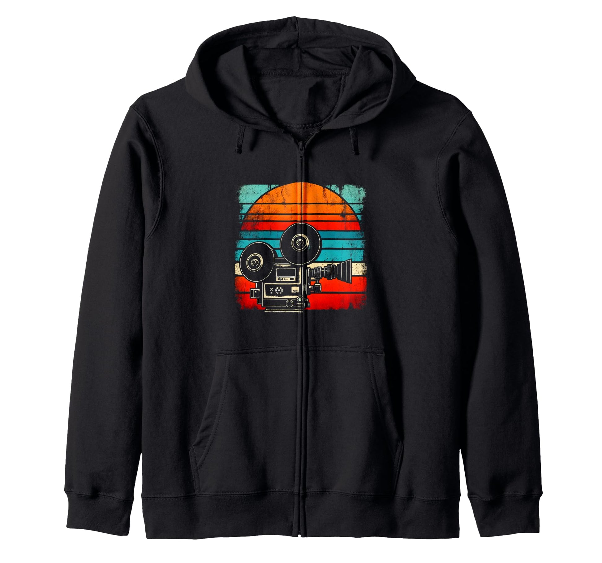 Movie Camera Hoodie - Minimalist Print Unisex - T-Shirt, Sweatshirt, Hoodie