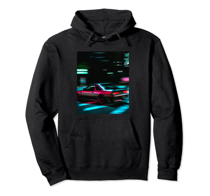 Vaporwave Car Synthwave City Hoodie - Casual Everyday Wear for Adults - T-Shirt, Sweatshirt, Hoodie