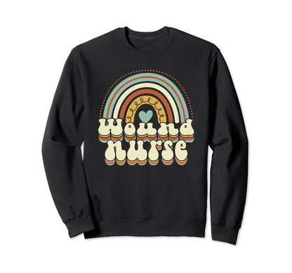 Wound Nurse Rainbow Sweatshirt - Casual Everyday Wear Unisex - T-Shirt, Sweatshirt, Hoodie
