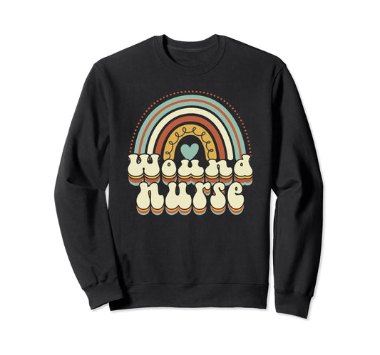 Wound Nurse Rainbow Sweatshirt - Casual Everyday Wear Unisex - T-Shirt, Sweatshirt, Hoodie