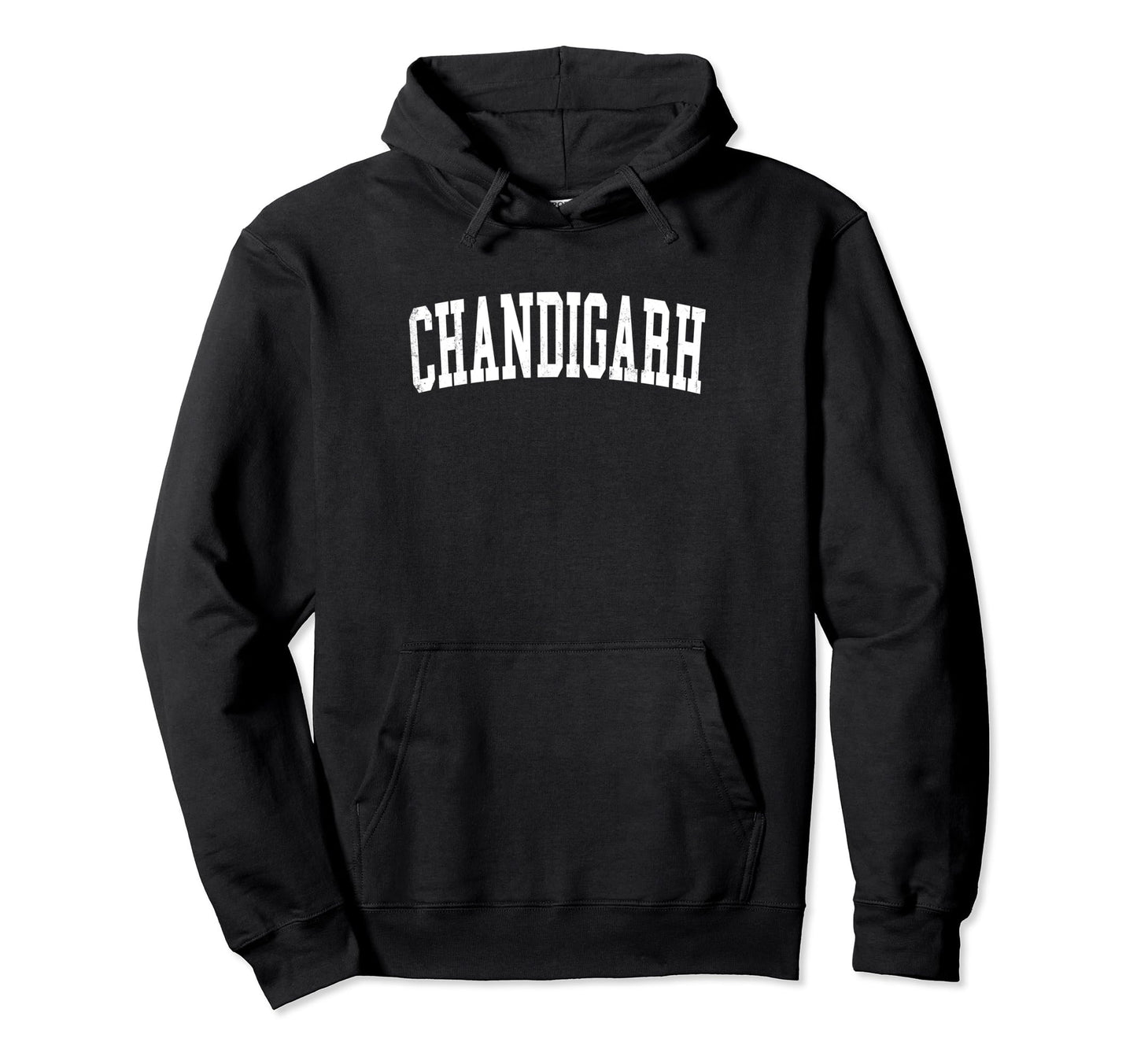 Chandigarh India Distressed White Hoodie - Custom Art Print Men Women - T-Shirt, Sweatshirt, Hoodie
