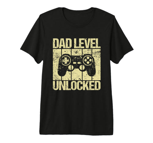 Dad Level Unlocked Gaming Controller T-Shirt - Aesthetic Graphic Men Women - T-Shirt, Sweatshirt, Hoodie