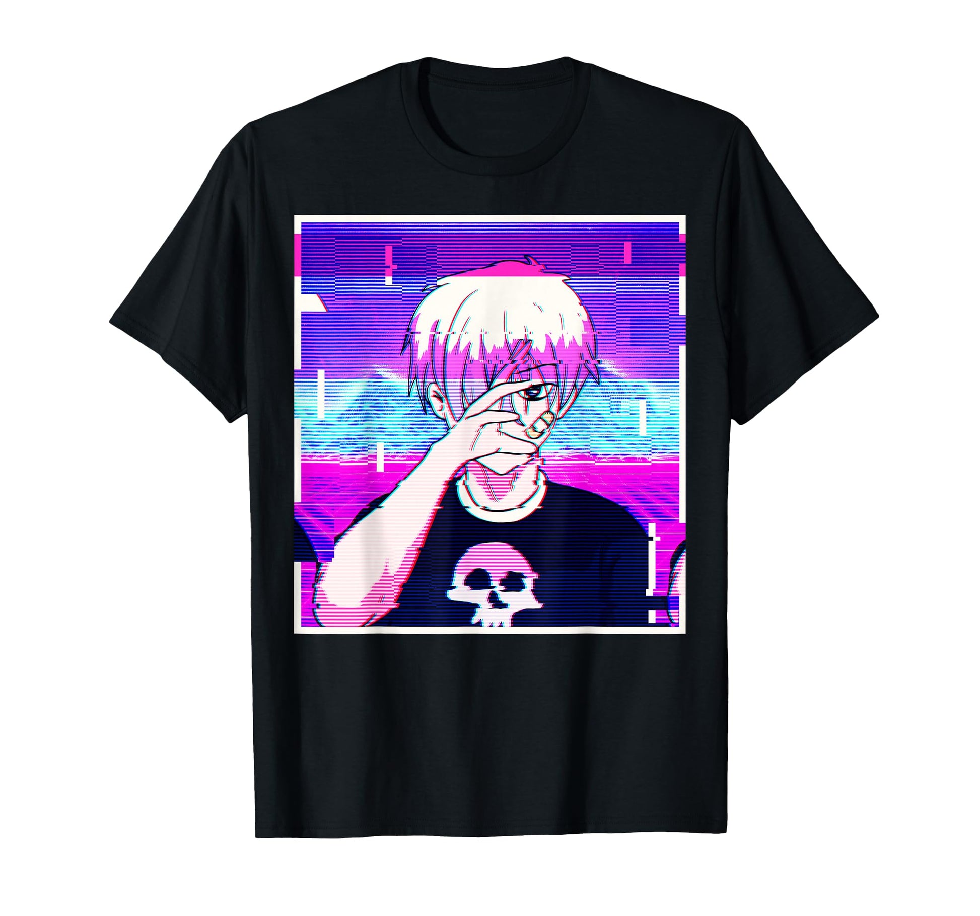 Emo Anime Goth Vaporwave Aesthetic T-Shirt - Unique Graphic for Adults - T-Shirt, Sweatshirt, Hoodie