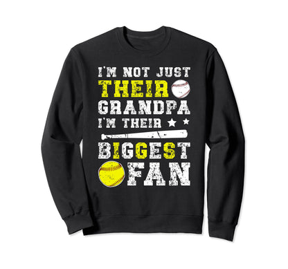 Their Biggest Fan Baseball Softball Sweatshirt - Fun Novelty Design Unisex - T-Shirt, Sweatshirt, Hoodie