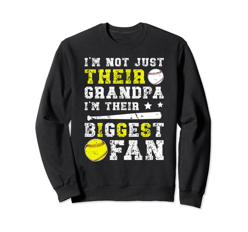 Their Biggest Fan Baseball Softball Sweatshirt - Fun Novelty Design Unisex - T-Shirt, Sweatshirt, Hoodie