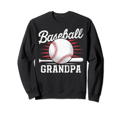 Baseball Grandpa Grandfather Sweatshirt - Casual Everyday Wear Unisex - T-Shirt, Sweatshirt, Hoodie