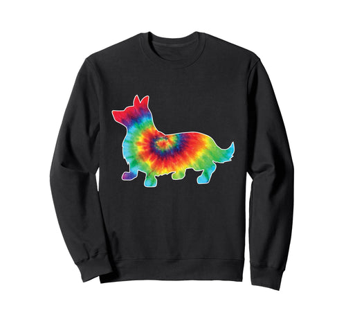 Rainbow Tie Dye Pembroke Welsh Sweatshirt - Streetwear Style Men Women - T-Shirt, Sweatshirt, Hoodie