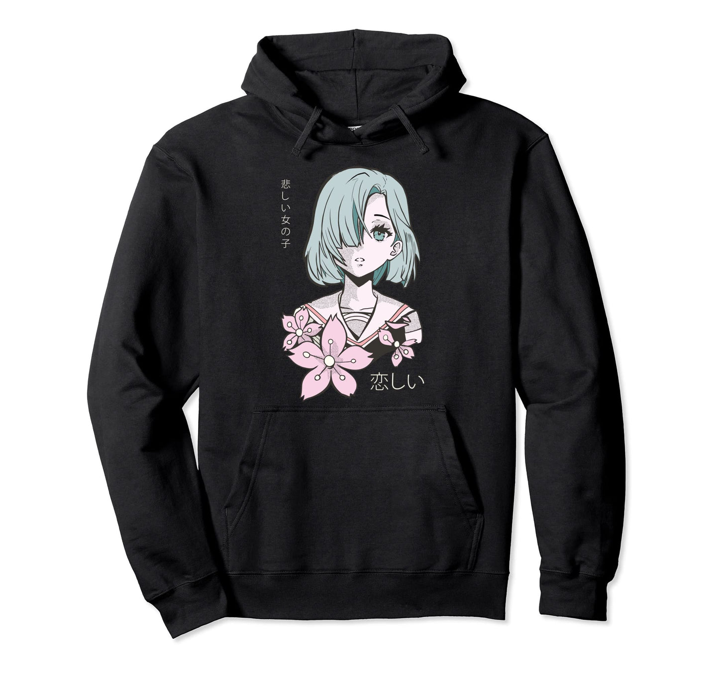 Japanese Aesthetic E I Miss You Anime Hoodie - Custom Art Print Unisex - T-Shirt, Sweatshirt, Hoodie