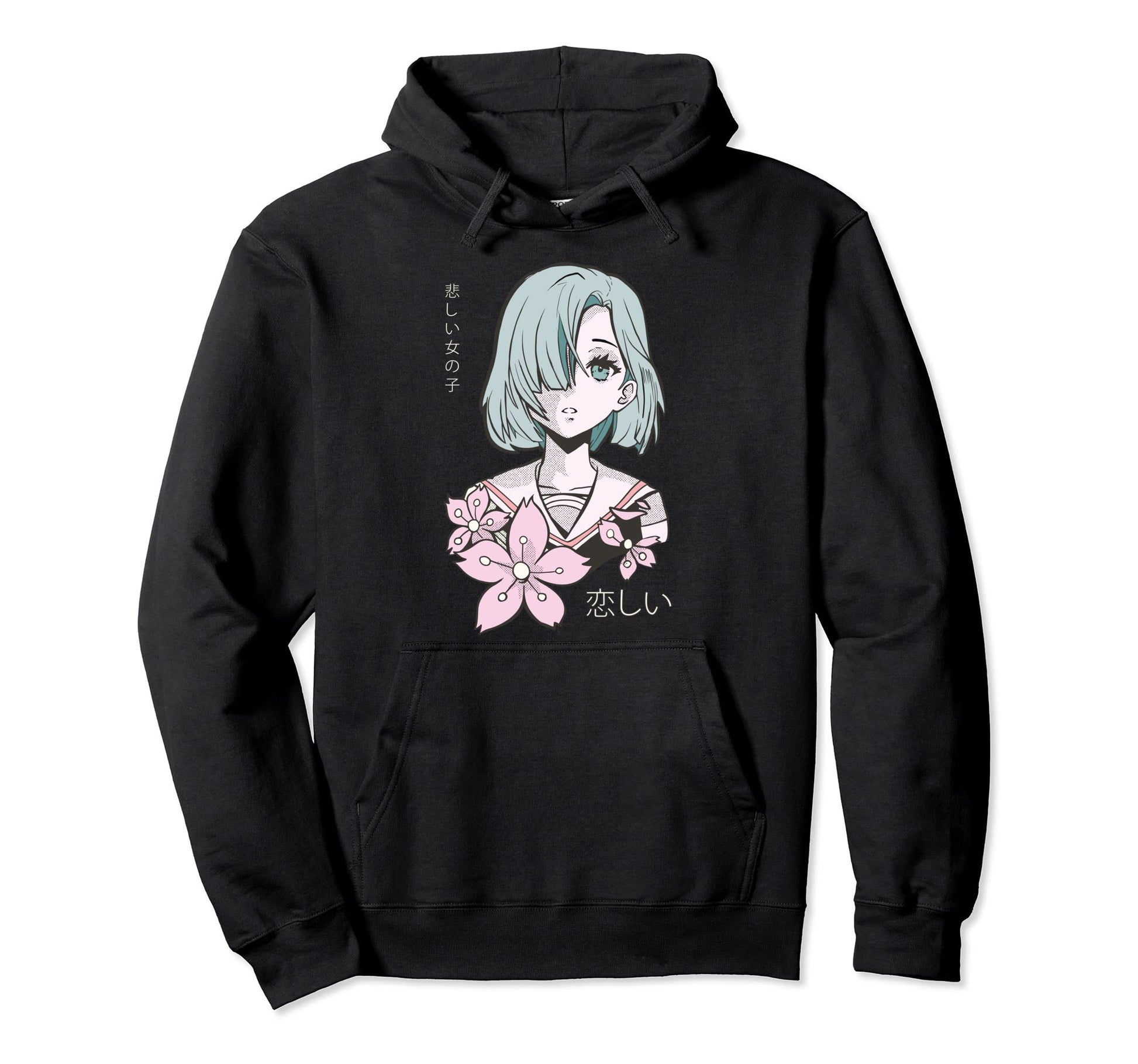 Japanese Aesthetic E I Miss You Anime Hoodie - Custom Art Print Unisex - T-Shirt, Sweatshirt, Hoodie
