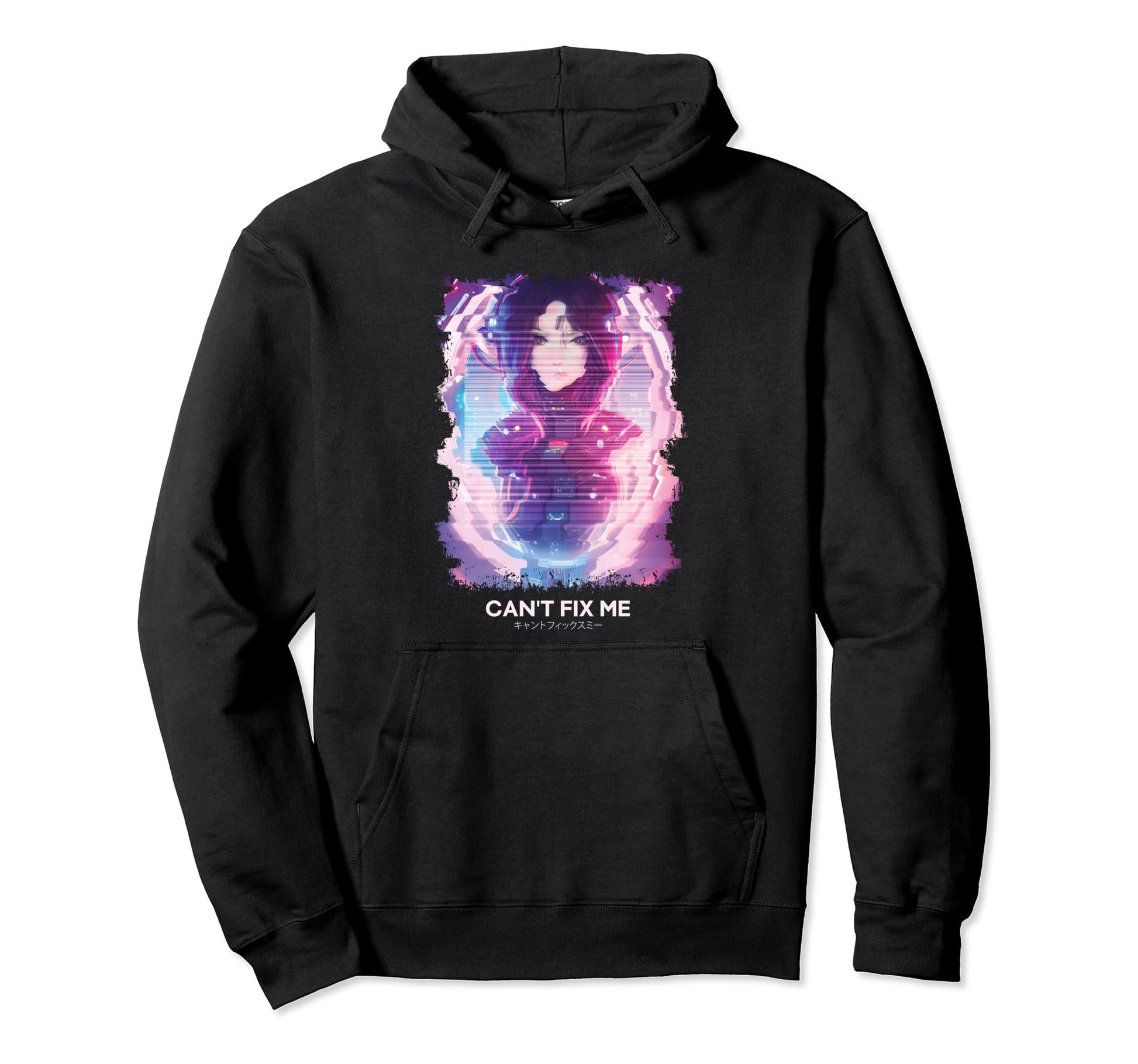 Sad Vaporwave Glitch Japanese Hoodie - Casual Everyday Wear Men Women - T-Shirt, Sweatshirt, Hoodie