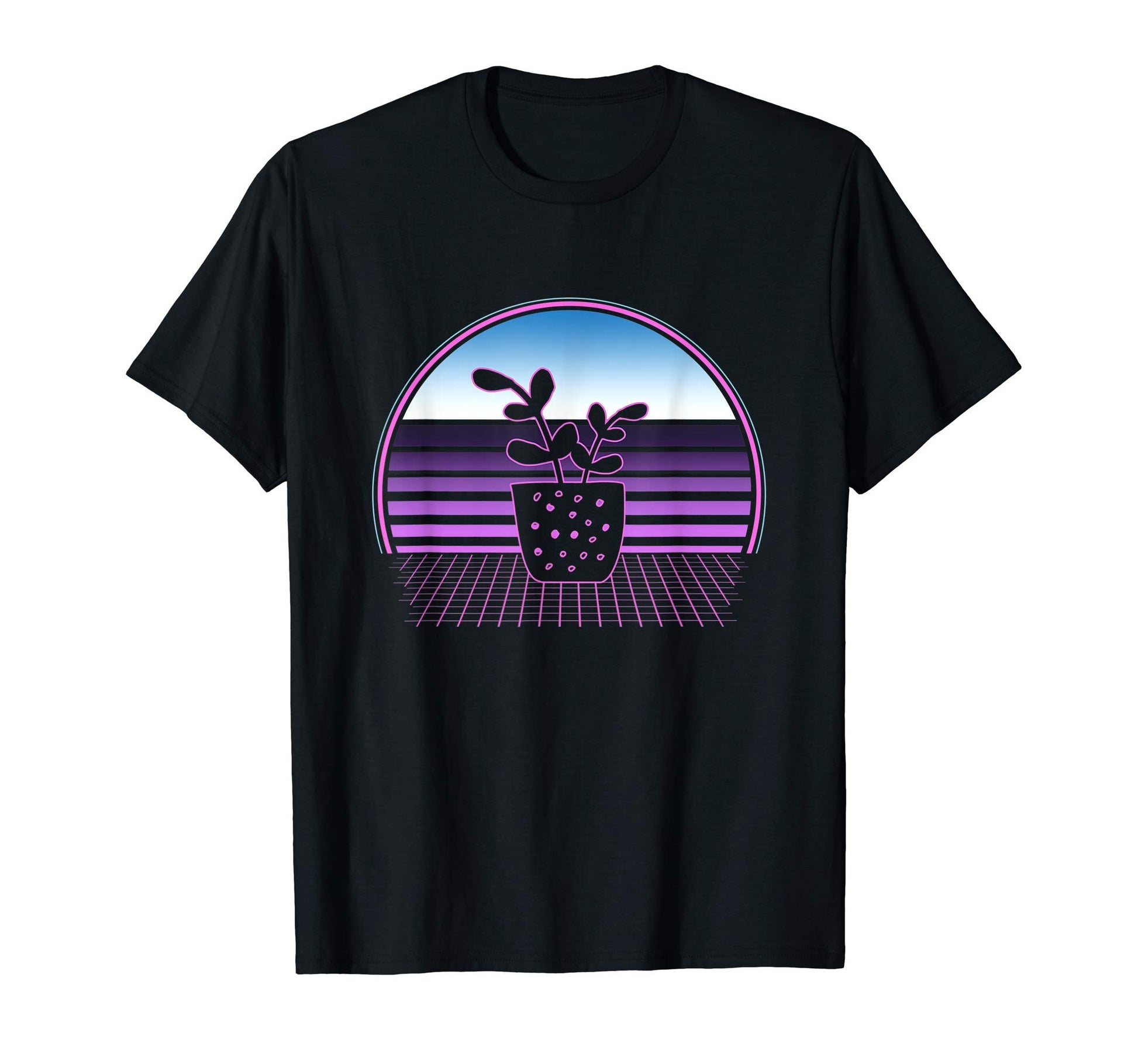 Plant Lover 80S Vaporwave Aesthetic T-Shirt - Novelty Apparel Unisex - T-Shirt, Sweatshirt, Hoodie