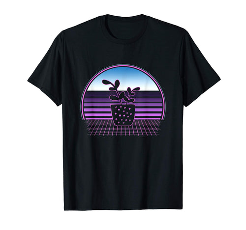Plant Lover 80S Vaporwave Aesthetic T-Shirt - Novelty Apparel Unisex - T-Shirt, Sweatshirt, Hoodie